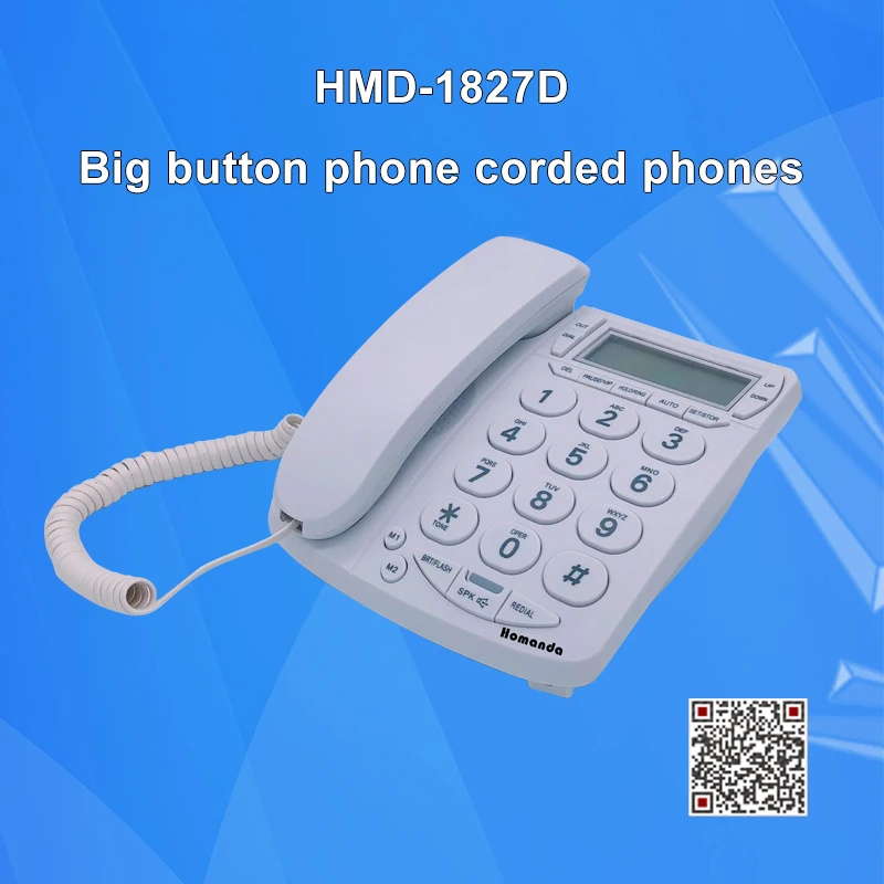 Clear Ringtone Hold Vip Phone Senior Big Button Caller Id Corded