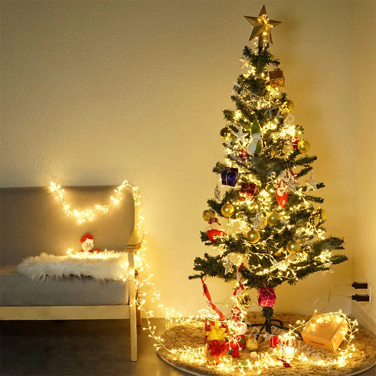 300 Led Copper Wire Plug in Waterproof Fairy String Lights for Bedroom Wedding Party Tree House Christmas Decoration Bright