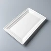 8-16 inch 2019 popular style High Quality new white durable porcelain breakfast plate rectangular hotel plates dishes
