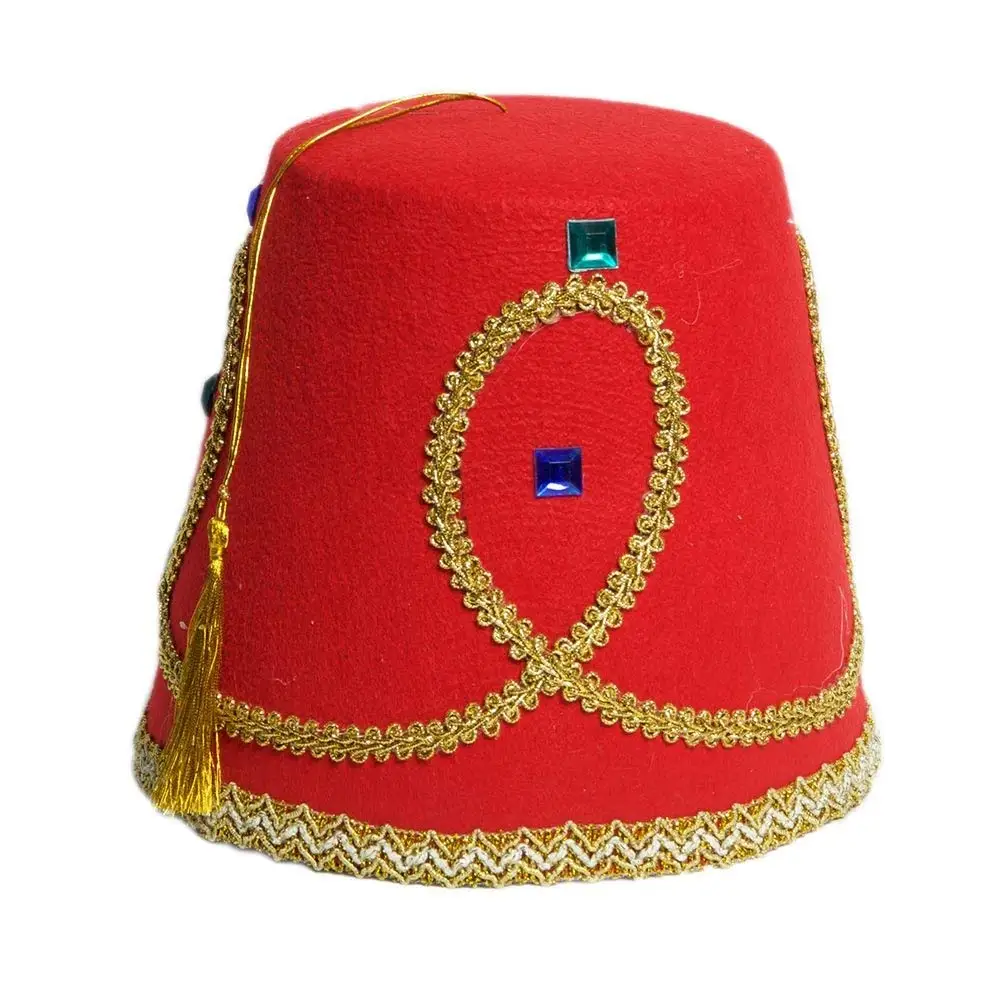 Red Fez Hat with Gold Tassel Shriner Hat Tigerdoe Fez Hat Turkish Hat Moroccan Hat 2 Pack