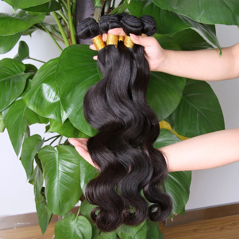 

Fasion 2019 year brazilian body wave human hair, Natural color