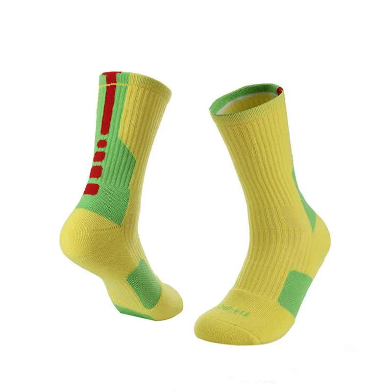 

Seamless knitted cotton custom logo crew basketball socks