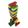 wooden game tumbling tower stacking toy 4 Colors Wood layer stack