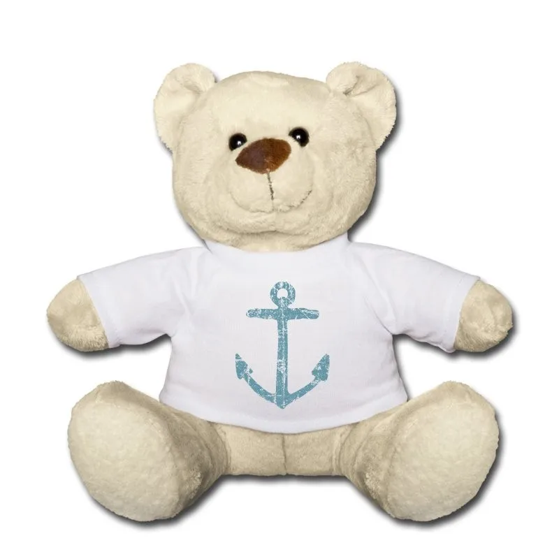vintage blue teddy bear
