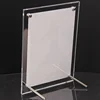 Absolutely Clear Round Shape Acrylic Photo Frames on Desk