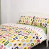 Good plain print fresh green pillows flat 3d sheets bed comforter cover set
