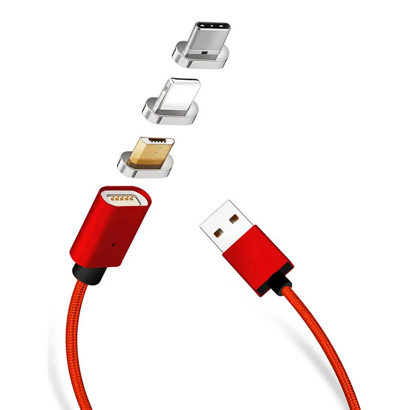 Magnet cable magnetic nylon braided usb data cable