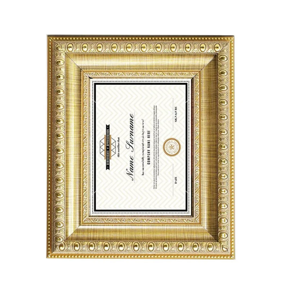 4 x A4 Certificate Opera Gold Photo Picture Frame Hanging Mountable Home Decor 