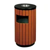 High quality galvanized sheet wood garbage rubbish handle bins recyclable trash can with lid cigarette extinguisher container