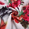 Hot sale paper print tricot polyester blend fabric cloth material wholesale