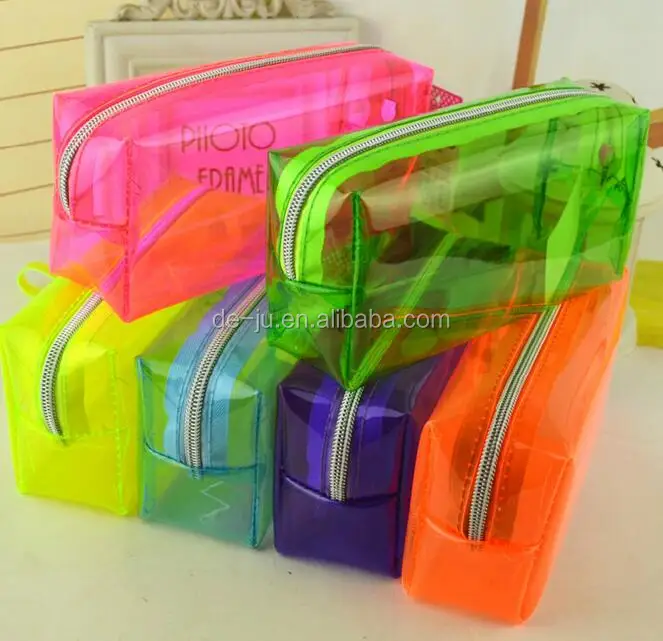 

Candy Color Clear Plastic Makeup Bag