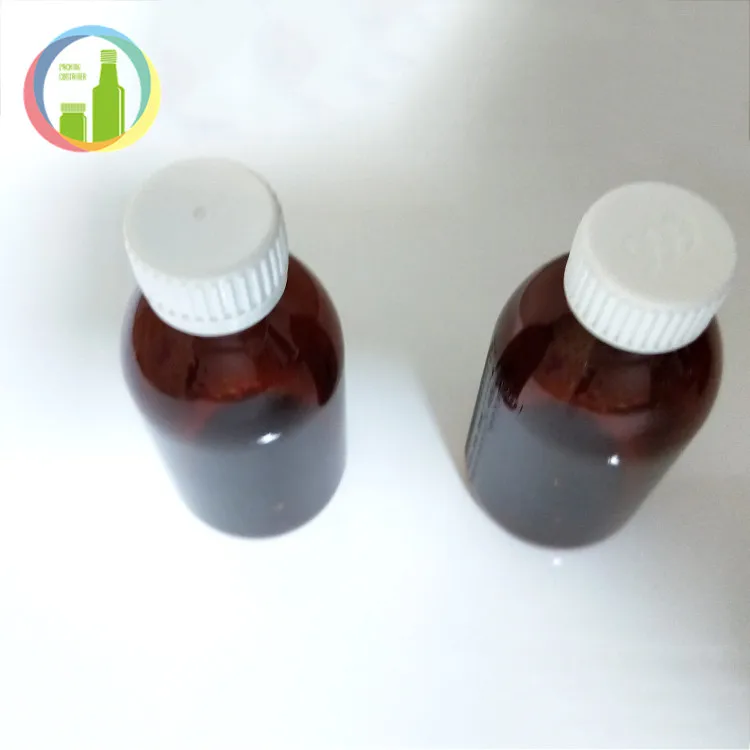 Brown Medicinal Bottle Cough Syrup Plastic Bottle Syrup Bottle With Cap