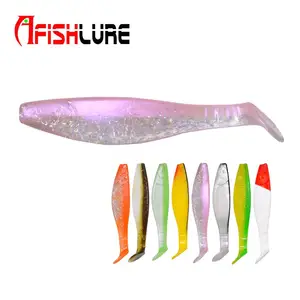 Painting colors fishing soft fish with shrill shape 110mm 9.5g AR39 3pcs/bag Soft lures bait T Tail Soft Fish