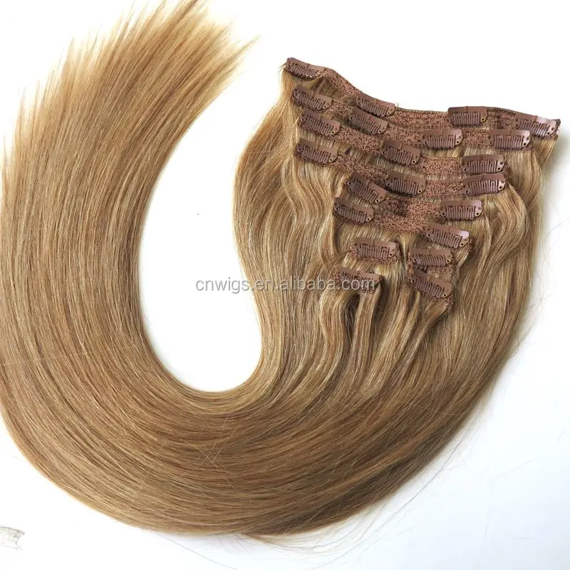 

22" 220g Butterscotch Honey Blonde All Colors Full Head Remy Cheap Double Drawn clip in hair extensions for short hair