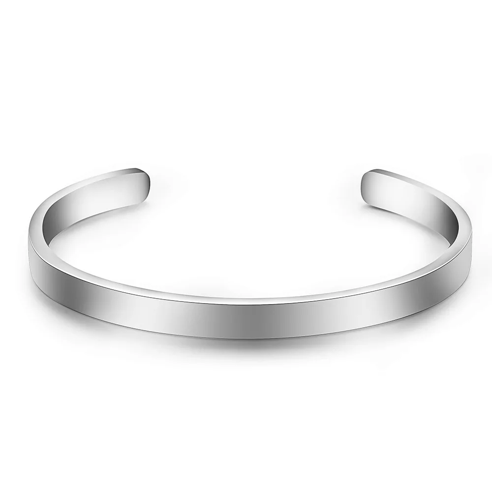 

316L Stainless Steel Engraved Womens Cuff Bracelet Provide Custom
