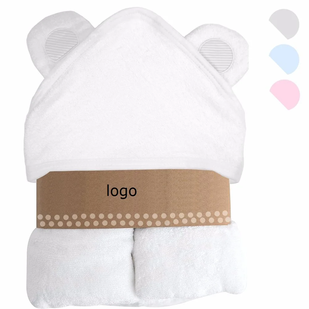 
Premium soft shower gifts custom animal unicorn elephant lion bear baby organic 100% bamboo hooded bath towel with washcloth set <span style=