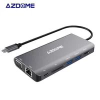 

Azdome 8 in 1 Type C Multi Port USB Hub Ttype C PD C with PD +3 USB 3.0 Port Hub