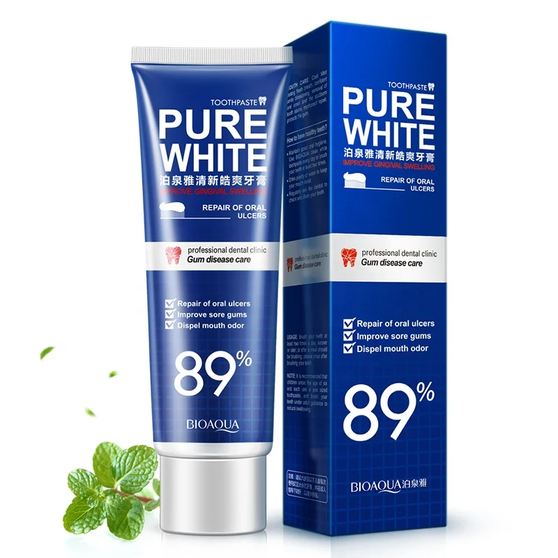 

Bioaqua peppermint anti-bacterial best whitening toothpaste