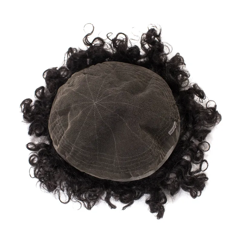 

wholesale toupee for men jet black toupee human hair unit for men, N/a