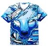 100% polyester jersey full print sublimated bright blue Tee shirts(A165)