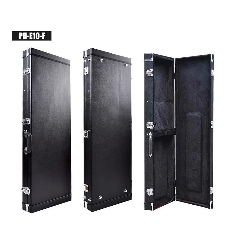 

Wholesale black blank logo electric guitar leather hardcases