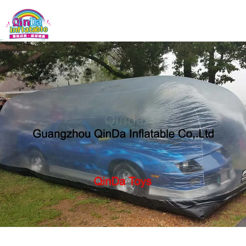 Outdoor Portable Hail Proof Inflatable Transparent Car Cover Tent For