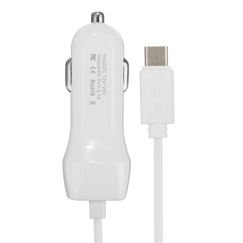 

Portable USB 3.1 Type C + USB 2.0 Car Charger Adapter Universal Car Charging Mobile Phones