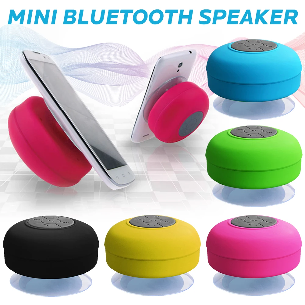 Mini Wireless Bluetooth Speaker Hands Free Waterproof Car Bathroom Office Beach Stereo Subwoofer Music Loudspeaker With Suction - ANKUX.COM