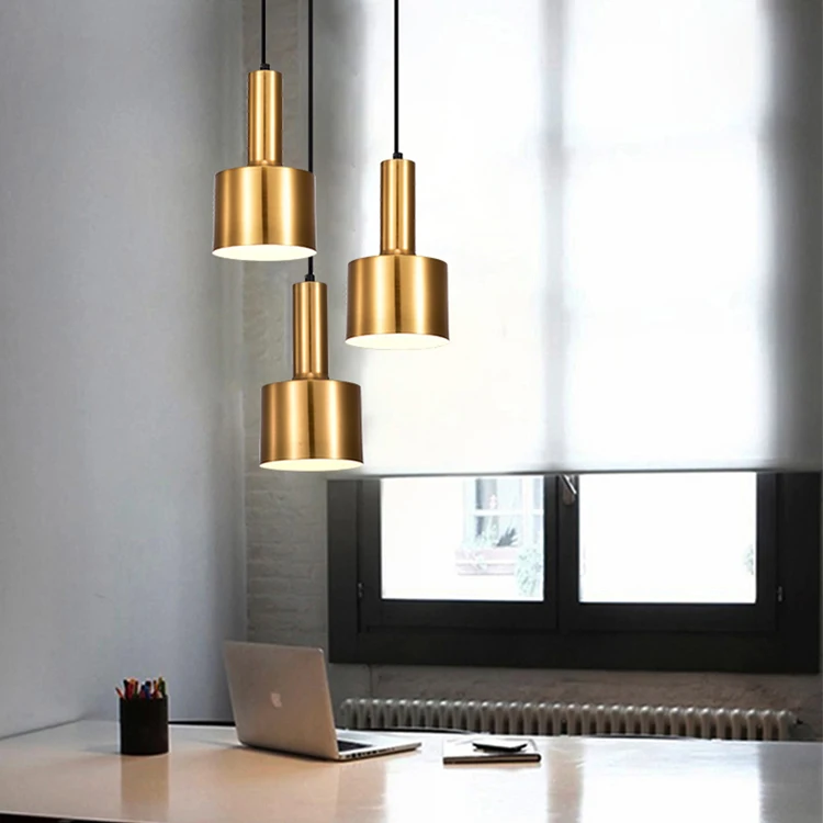 Modern Style Gold color E27  Indoor Hanging Light,Dining Room Pendant Lamp