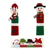 Adorable Christmas Snowman Refrigerator Door Handle Covers for Kitchen Cabinet Protector Xmas Decoration