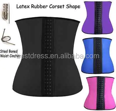 

Latex waist trainer latex waist cincher shapers body slim shaper waist trainer XS-6XL