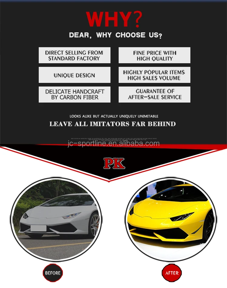 Carbon Fiber Front Canards For Lamborghini Huracan Lp610 4 Coupe 2