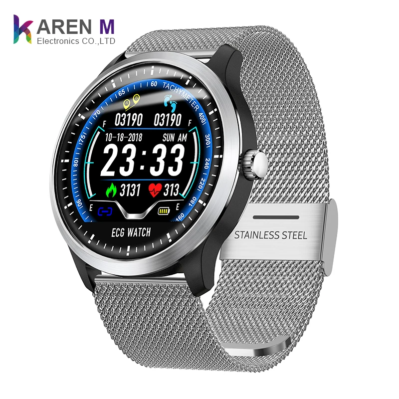

2019 smartwatch N58 ECG PPG smart watch waterproof smart bracelet Heart Rate Monitor Wristband Fitness Tracker for Android iOS