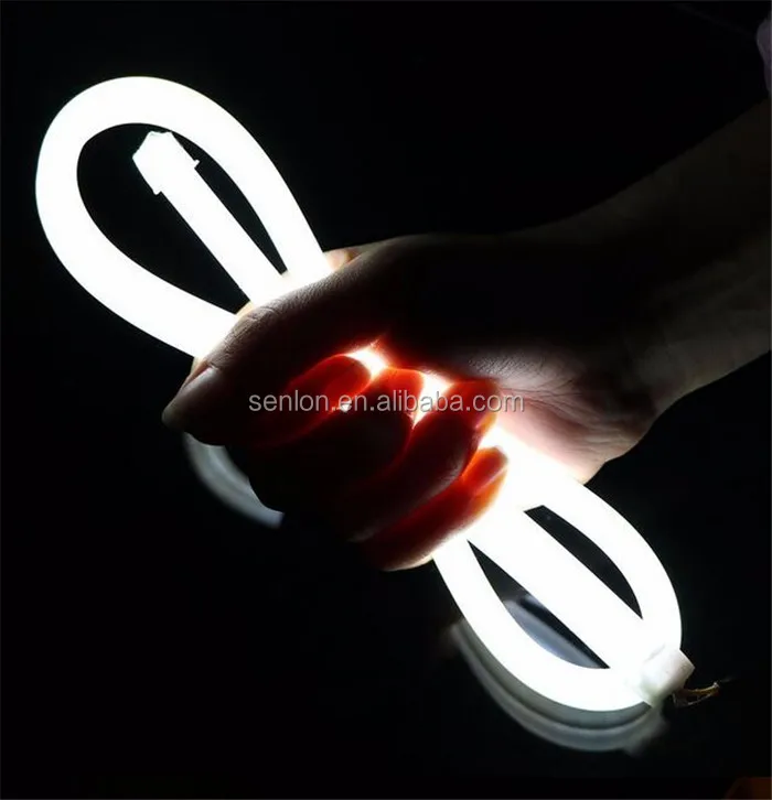 White yellow soft auto led strip DRL flowing tear eye flexible daytime running light 30cm 60cm 85cm