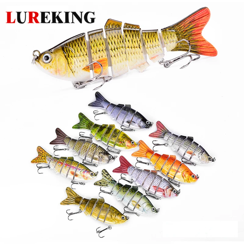 

Lureking Wholesale ABS Artificial Lure Fishing Bait, Lifelike Colorful Swim Bait , 6 Sections 10cm Multi Jointed Fishing Lure