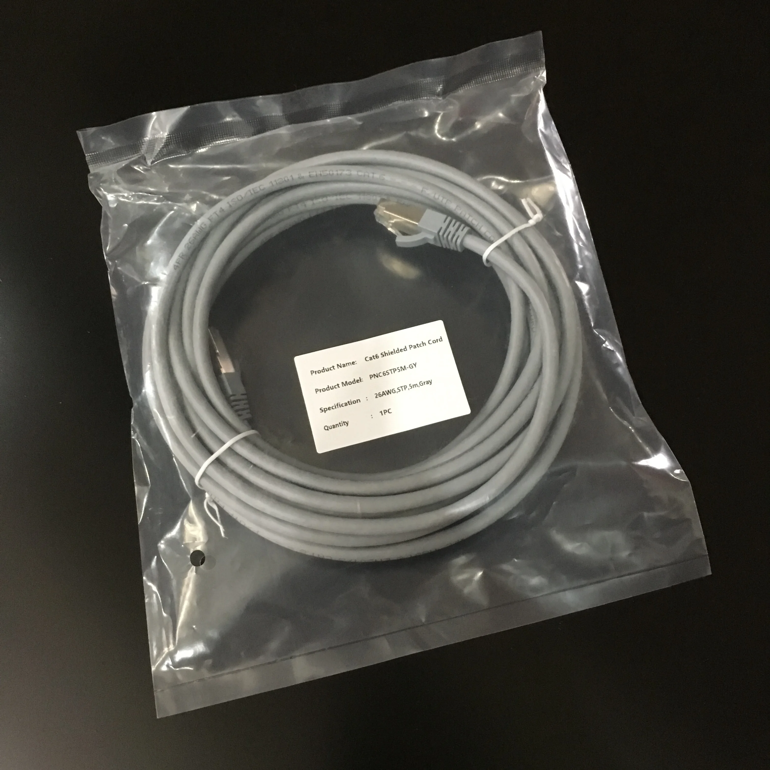 5 m stp 跳线电缆 cat6 26awg 屏蔽跳线电缆 ftp