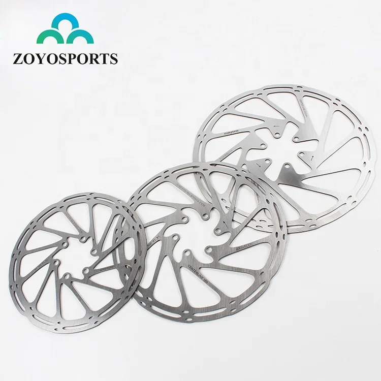 

ZOYOSPORTS Ultra Light 160 180 203mm Mountain Bike Brake Disc Plate Folding Bicycle Disc Brake Rotor, Natural color