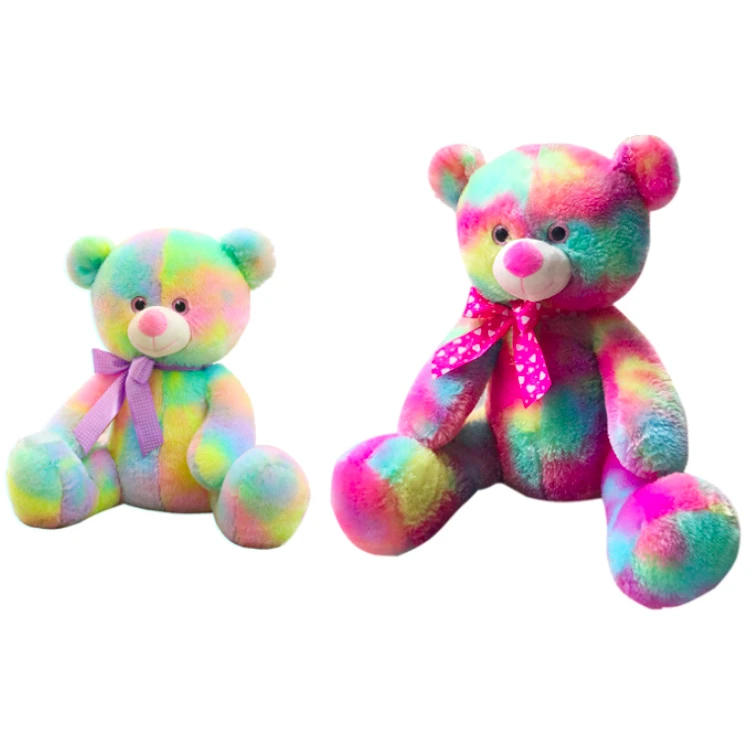 Rainbow Colored Plush Teddy Bear Toy Doll - Buy Teddy Bear Toy,Rainbow ...