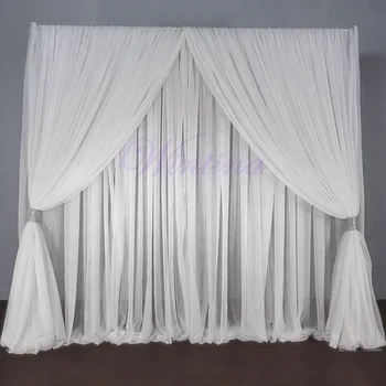 Wintina Ice Silk Wedding Backdrop Curtains Simple Design Swag