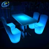 High end led outdoor lighted dining table and chair for restaurant