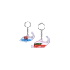 Dolphin Flowing Clear Plastic Colorful Liquid Key Ring with Custom Logo