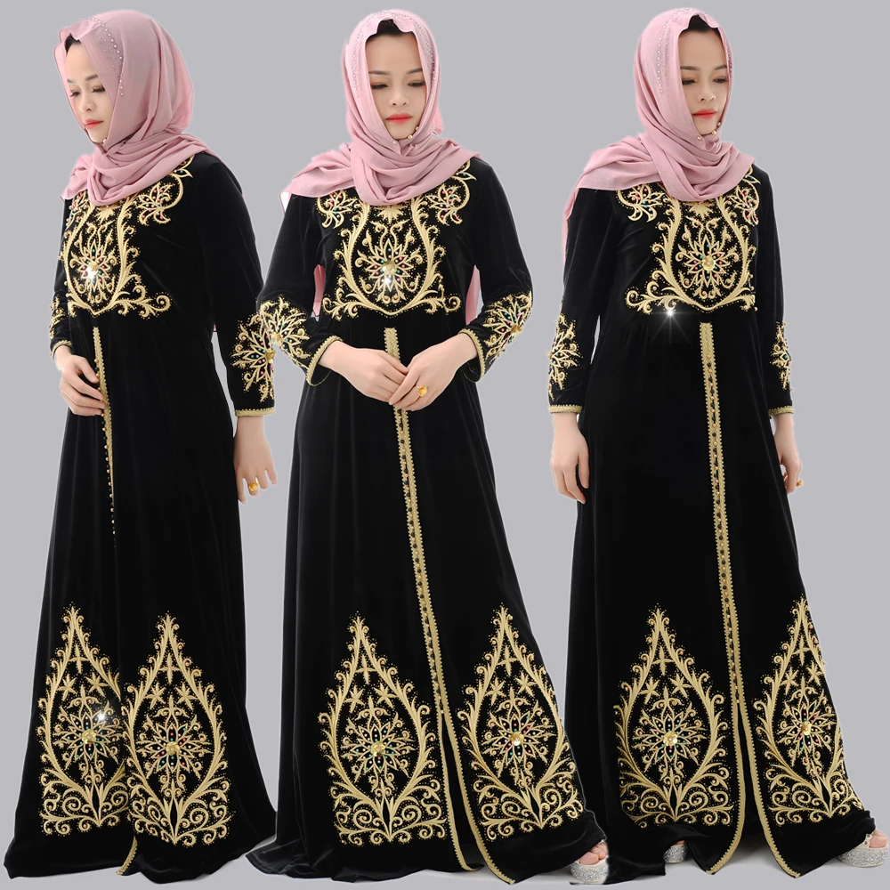 Embroidered skirt Evening Gown K aftan Woman Party Turkish Cloth Dubai Wholesale Clothing Lace Dress
