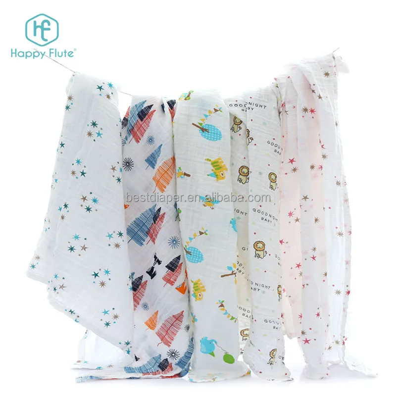 

baby products factory baby cartoon blanket organic healthy medical muslin wrap OEM logo, Custom color