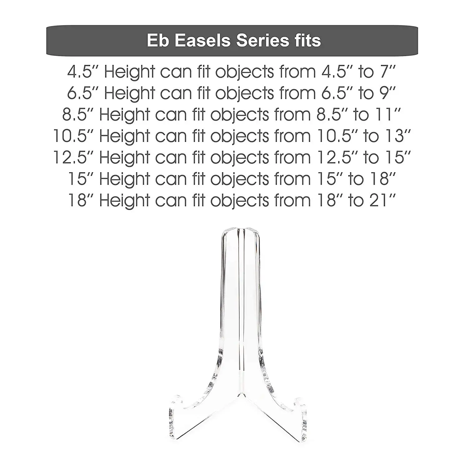 Acrylic Easel Stand Multipurpose Easel Display Flat Plates Photos Place Cards Weddings Funerals or Birthdays 