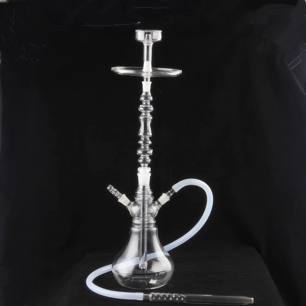 wholesale large size high borosilicate clear glass hookah shisha