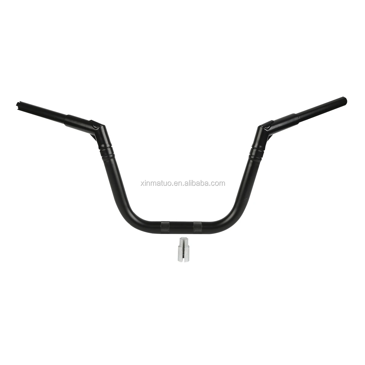 Black Adjustable 10" Rise 11/4" Handlebar For Harley Flst Softail Fat