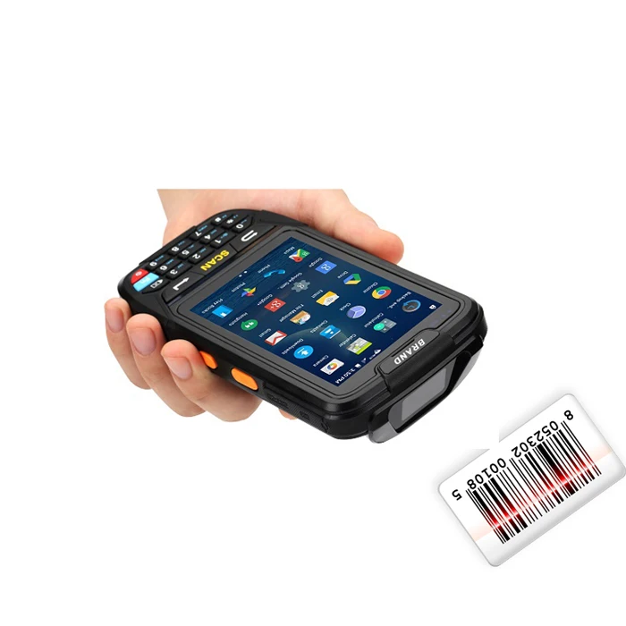 

Lecom Senzhen 4 Inch PDA w/ NFC reader Industrial Handheld Rugged Android PDA Barcode scanner 2D qr code Bar code Laser Scanner