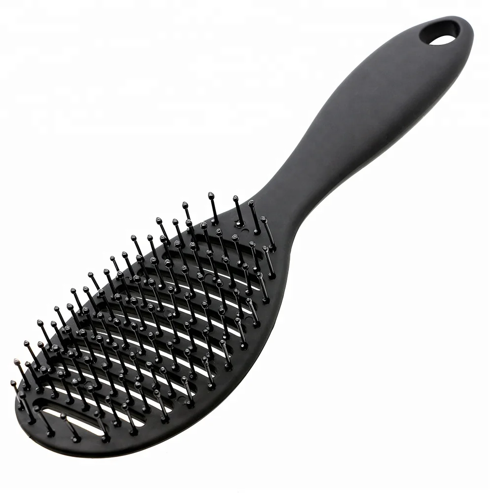

Black Color Hairstyling Heat Resistant Curve Blowing Hair Carbon Brush For Hair Dryer