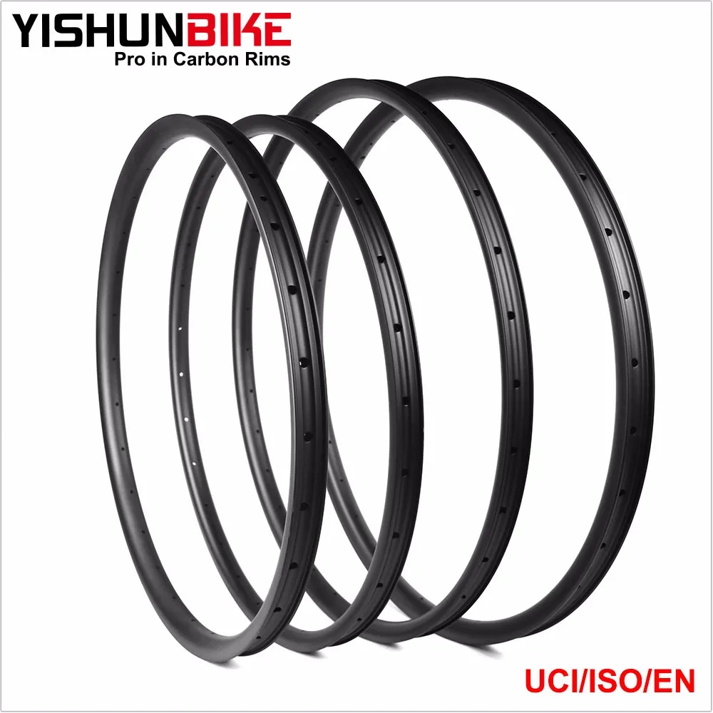 Yishun 29 Inch Mtb Bike Asymmetry Carbon Hookless Tubeless Rims Bicycle