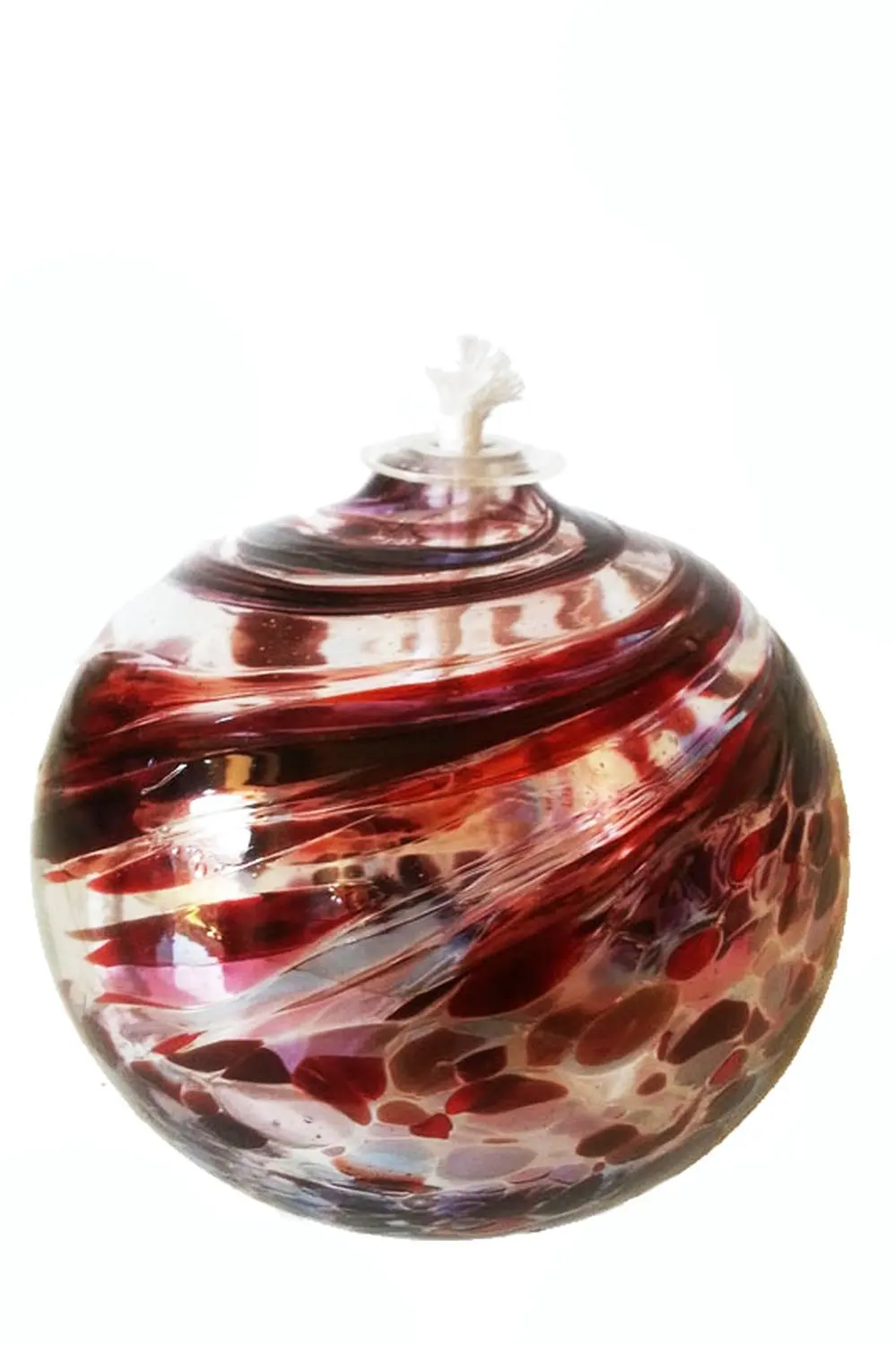 Bowl With Foot Decorative Colored Glass Bowl In Green Beige White